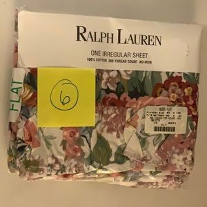 Ralph Lauren - “ Allison” Cottage Rose Floral Queen size irregular sheet…